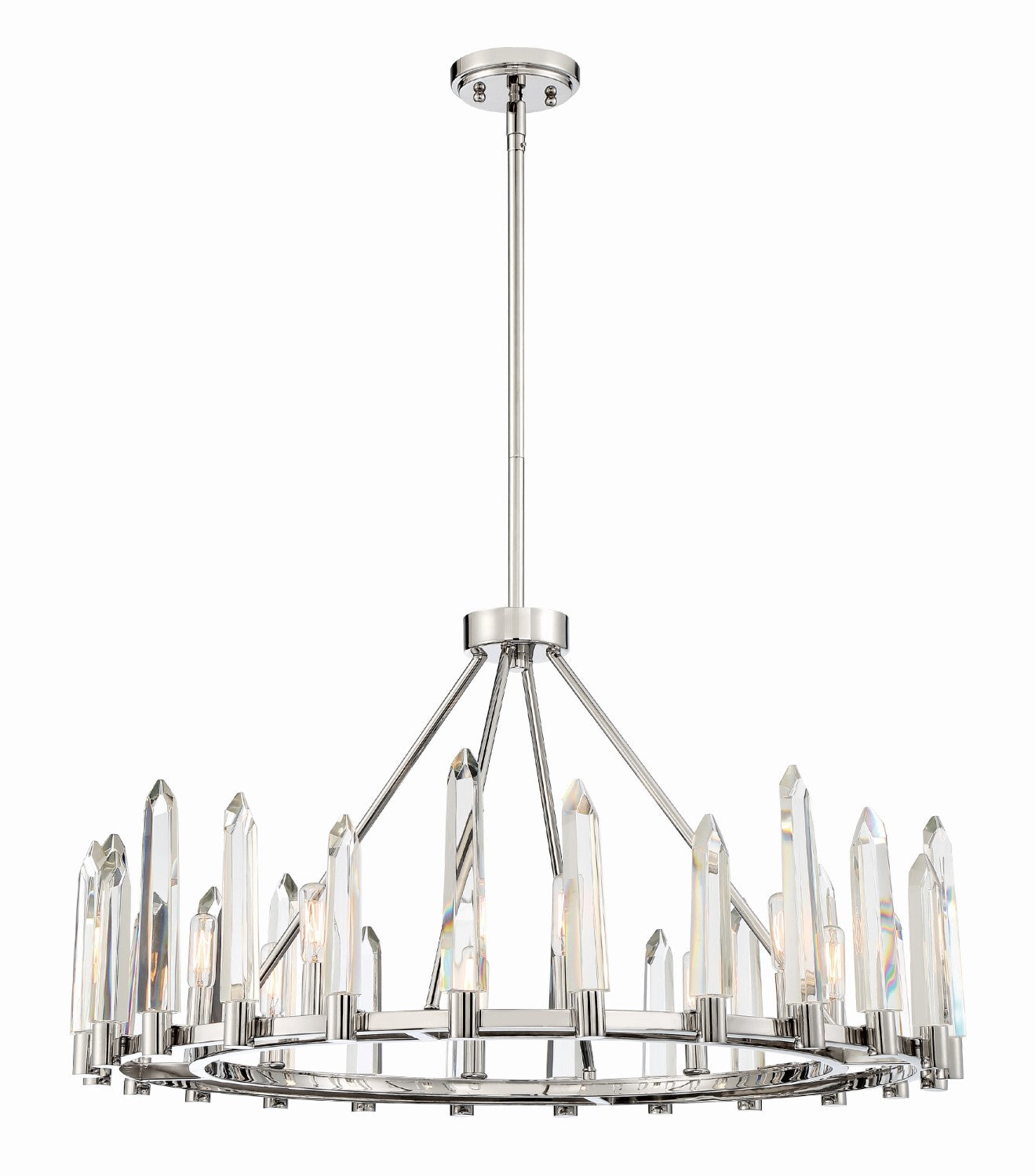 Crystorama WAT-B2008-PN Watson 8 Light Chandelier - Polished Nickel