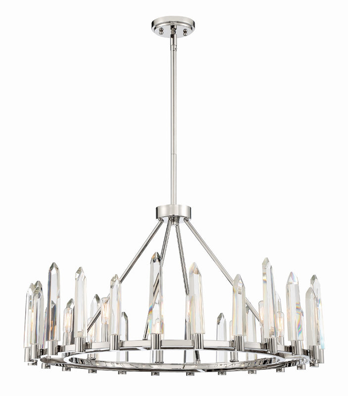 Crystorama WAT-B2008-PN Watson 8 Light Chandelier - Polished Nickel
