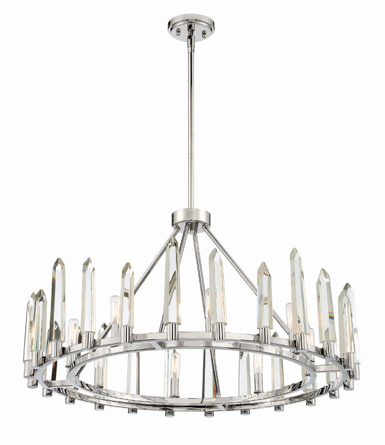 Crystorama WAT-B2008-PN Watson 8 Light Chandelier - Polished Nickel