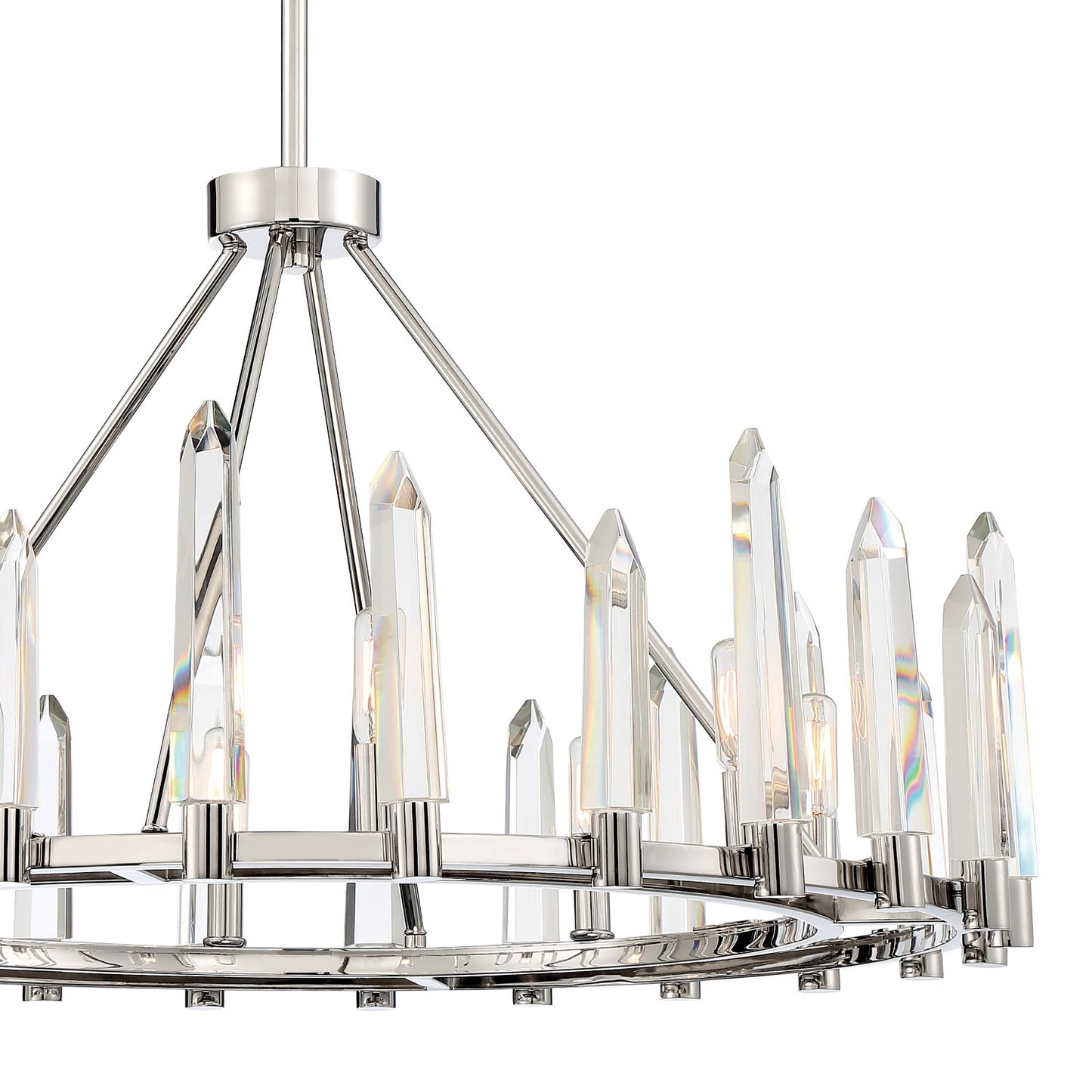 Crystorama WAT-B2008-PN Watson 8 Light Chandelier - Polished Nickel