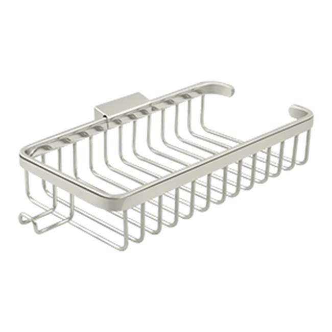 Deltana WBR1052H Wire Basket, 10-3/8 Rectangular, Shallow, With Hook