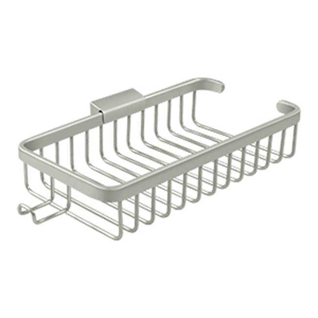 Deltana WBR1052H Wire Basket, 10-3/8 Rectangular, Shallow, With Hook
