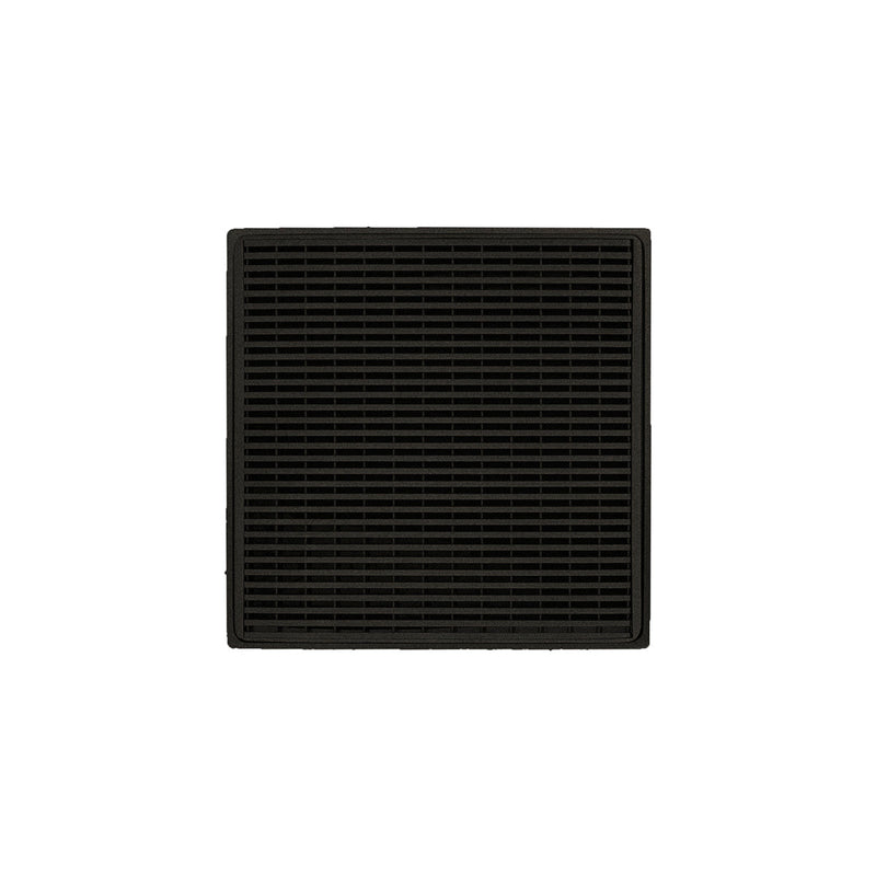 Infinity Drain WDB 4-A 4” x 4” WD 4 - Strainer - Lines Pattern & 2" Throat w/ABS Bonded Flange 2”, 3”, & 4” Outlet