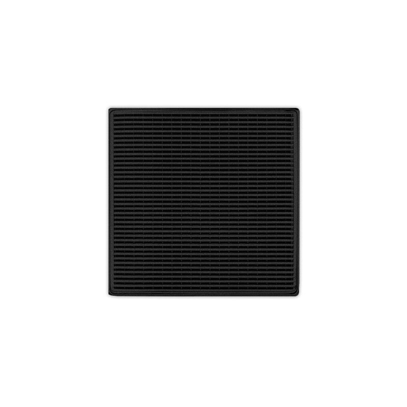 Infinity Drain WDB 5-S  5" x 5" WDB 5 Complete Kit with Wedge Wire Pattern Decorative Plate  with Stainless Steel Bonded Flange Drain Body, 2" No Hub Outlet
