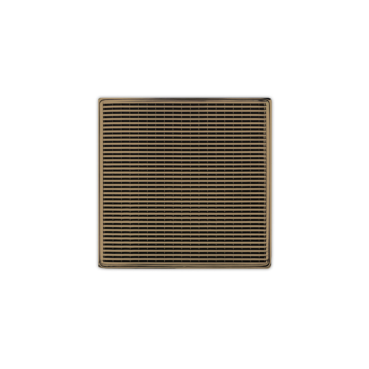 Infinity Drain WDB 5-S  5" x 5" WDB 5 Complete Kit with Wedge Wire Pattern Decorative Plate  with Stainless Steel Bonded Flange Drain Body, 2" No Hub Outlet
