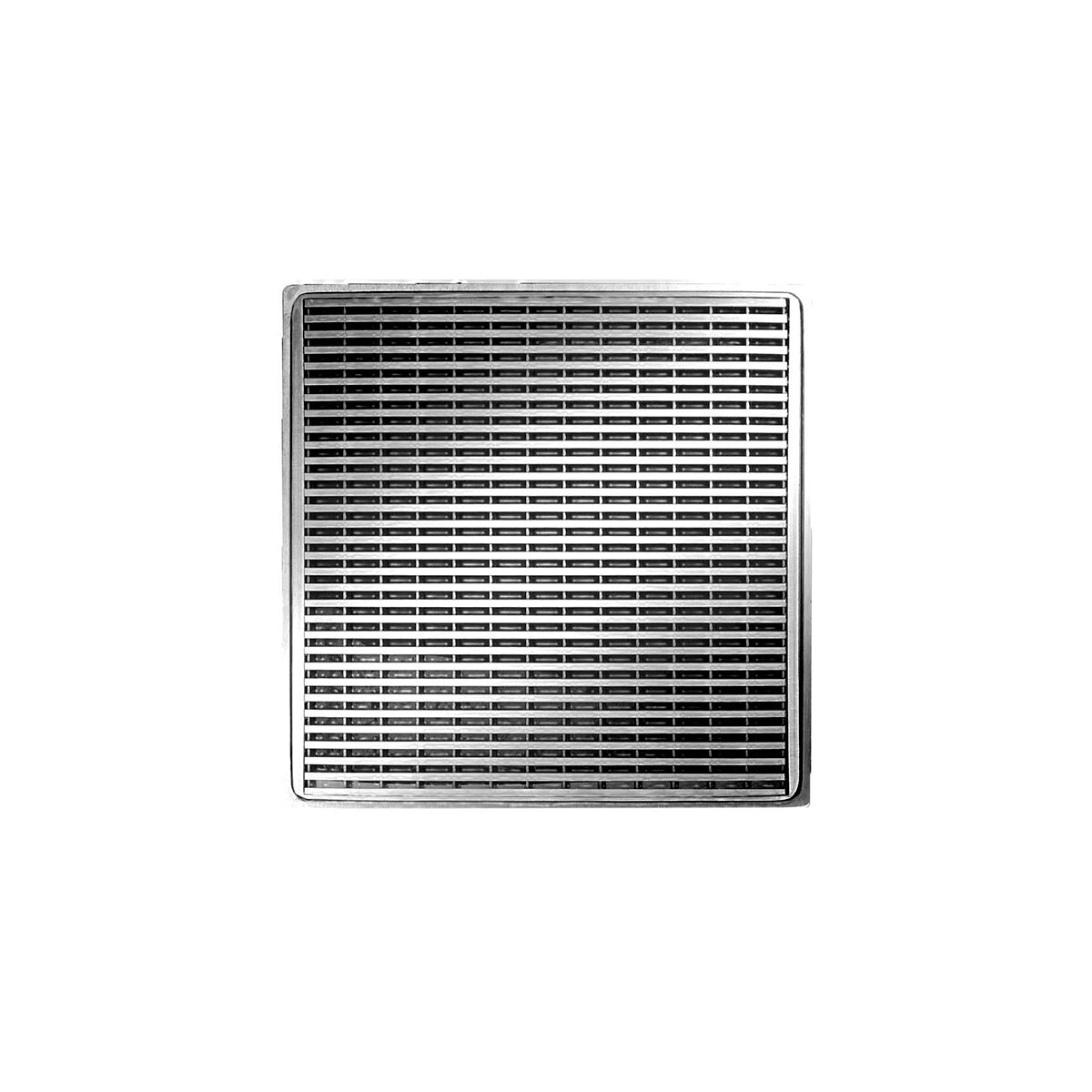 Infinity Drain WD 4-2I 4” x 4” WD 4 - Strainer - Wedge Wire & 2" Throat w/Cast Iron Drain Body 2” Outlet