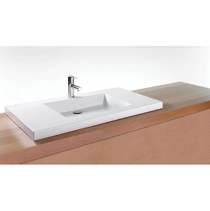 Wet Style VCMS42-O-NT-MA Lav - Cube Metro - 42 X 18 X 2 - Nt O/F - White Matte