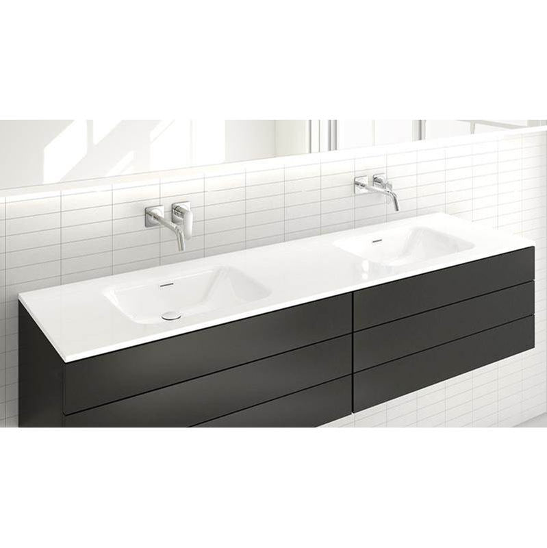 Wet Style VELXS72-O-1-MB-MA Lav - Element - 72 X 20 X 5/8 - Mb O/F - 1 Hole Per Drain - White Matte