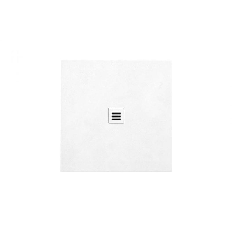 Wet Style DFL3636C-AT-1C Shower Base - Feel - 36 X 36 - Center Drain - White Concrete - 1 Cut