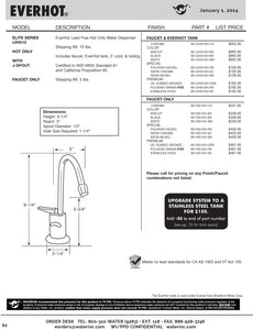 Water Inc WI-FA510H EverHot Lead Free Hot Faucet Only