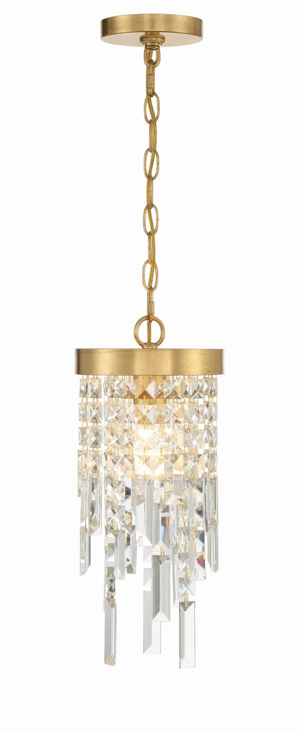Crystorama WIN-210-GA-CL-MWP Winfield 1 Light Pendant - Antique Gold