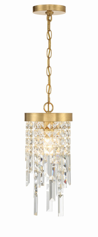 Crystorama WIN-210-GA-CL-MWP Winfield 1 Light Pendant - Antique Gold