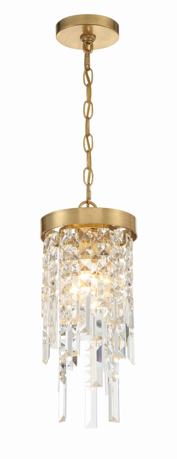 Crystorama WIN-210-GA-CL-MWP Winfield 1 Light Pendant - Antique Gold