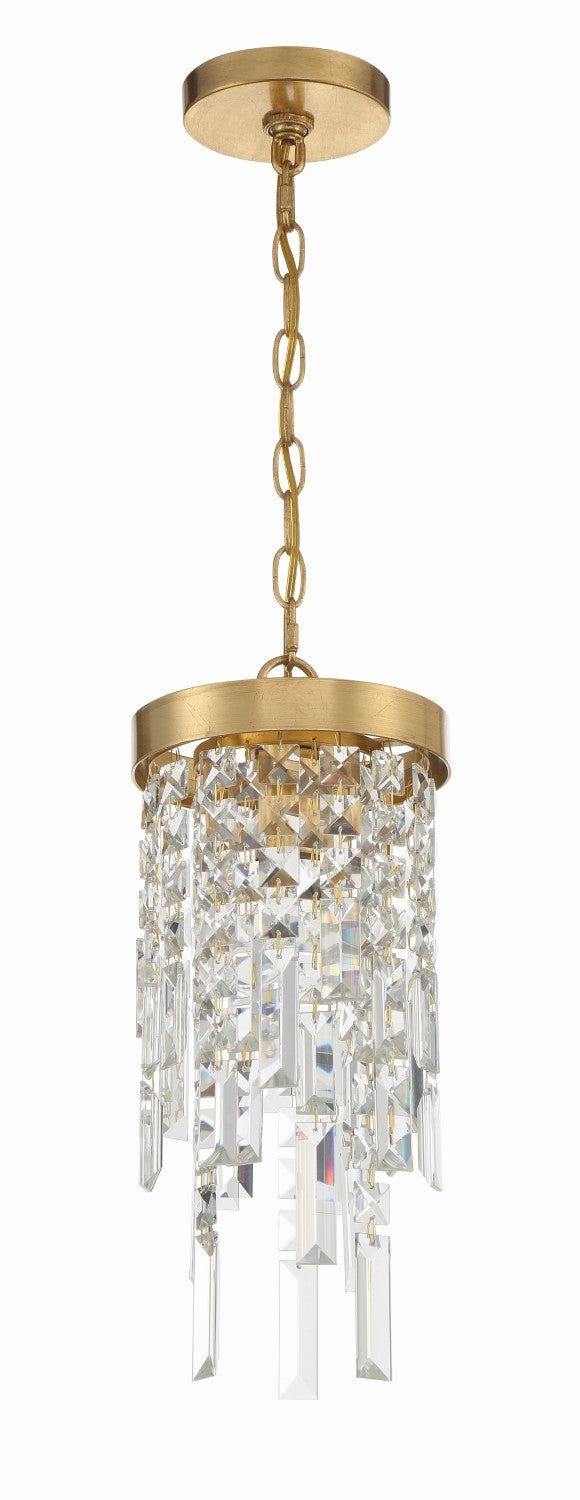 Crystorama WIN-210-GA-CL-MWP Winfield 1 Light Pendant - Antique Gold