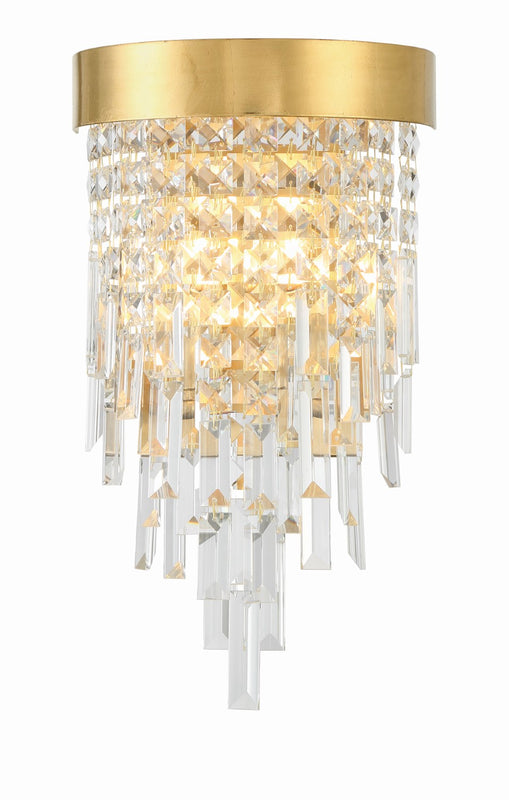 Crystorama WIN-212-GA-CL-MWP Winfield 2 Light Wall Mount - Antique Gold