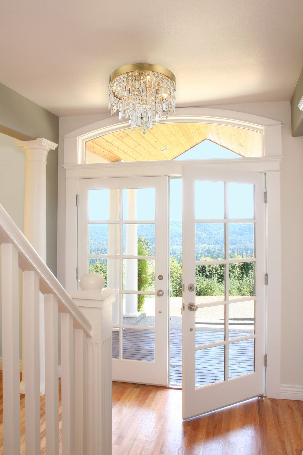 Crystorama WIN-213-GA-CL-MWP Winfield 4 Light Ceiling Mount - Antique Gold