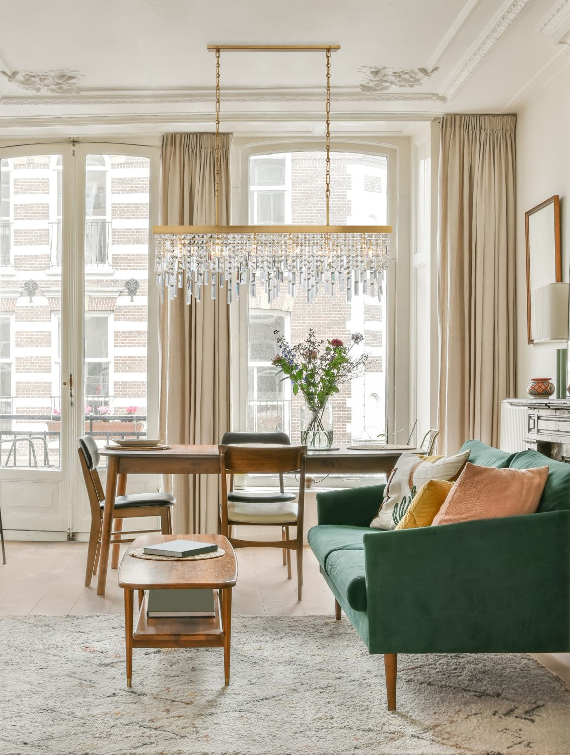 Crystorama WIN-217-GA-CL-MWP Winfield 6 Light Chandelier - Antique Gold