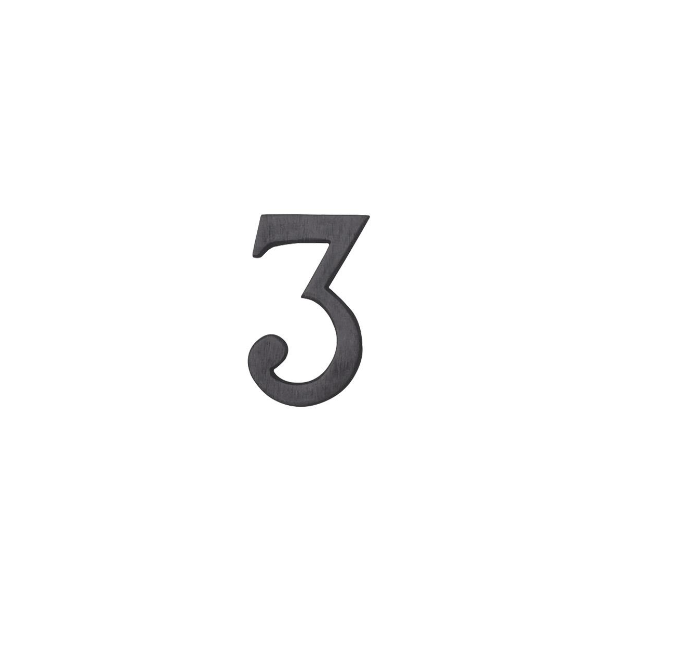 Ashley Norton WL.156 3 6" Numeral 3 - White Bronze