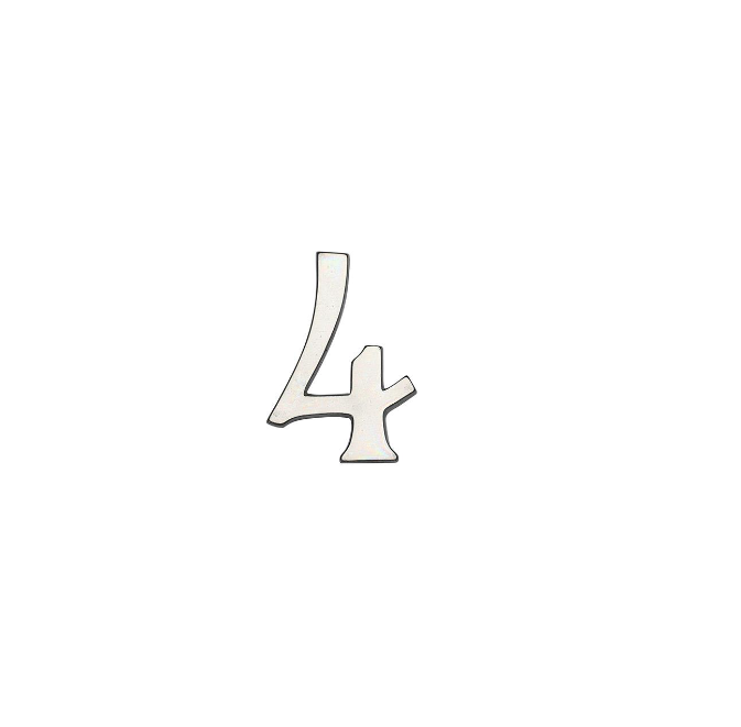 Ashley Norton WL.156 4 6" Numeral 4 - White Bronze