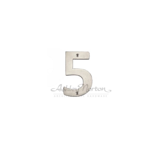 Ashley Norton WL.166 5 6" Numeral - 5 - White Bronze