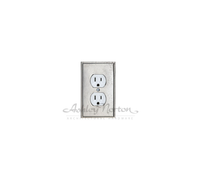 Ashley Norton WL.SQ.OC 2 SQUARE Outlet Cover 2 Gang - White Bronze