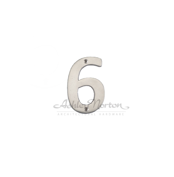 Ashley Norton WM.166 6 6" Numeral - 6 or 9 - Medium White Bronze
