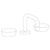 Watermark 36-2.17-IW Zen Deck Mounted 3 Hole Square Square Lavatory Set - Parent
