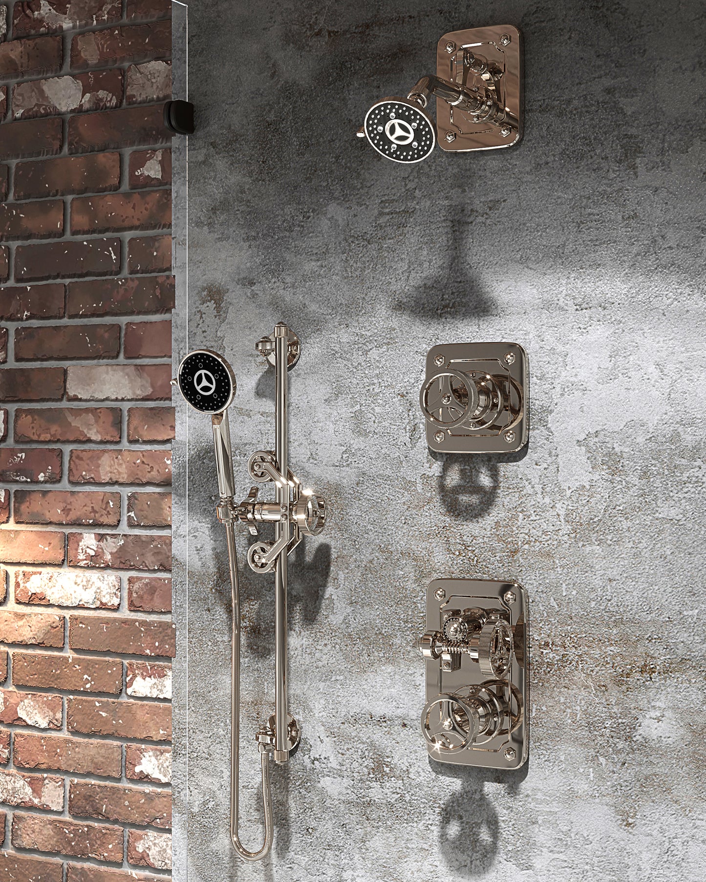 Waterstone AG250-1 Argonaut Wall Mount Shower Head With Back Plate - Parent