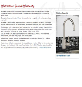 Waterstone 4400-3 Traditional Gantry Pulldown Faucet - Hook Spout 3pc. Suite