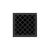Infinity Drain XDB 4-S  4" x 4" XDB 4 Complete Kit with Criss-Cross Pattern Decorative Plate  with Stainless Steel Bonded Flange Drain Body, 2" No Hub Outlet
