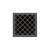 Infinity Drain XDB 4-S  4" x 4" XDB 4 Complete Kit with Criss-Cross Pattern Decorative Plate  with Stainless Steel Bonded Flange Drain Body, 2" No Hub Outlet