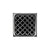 Infinity Drain XDB 4-S  4" x 4" XDB 4 Complete Kit with Criss-Cross Pattern Decorative Plate  with Stainless Steel Bonded Flange Drain Body, 2" No Hub Outlet