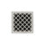 Infinity Drain XDB 4-S  4" x 4" XDB 4 Complete Kit with Criss-Cross Pattern Decorative Plate  with Stainless Steel Bonded Flange Drain Body, 2" No Hub Outlet