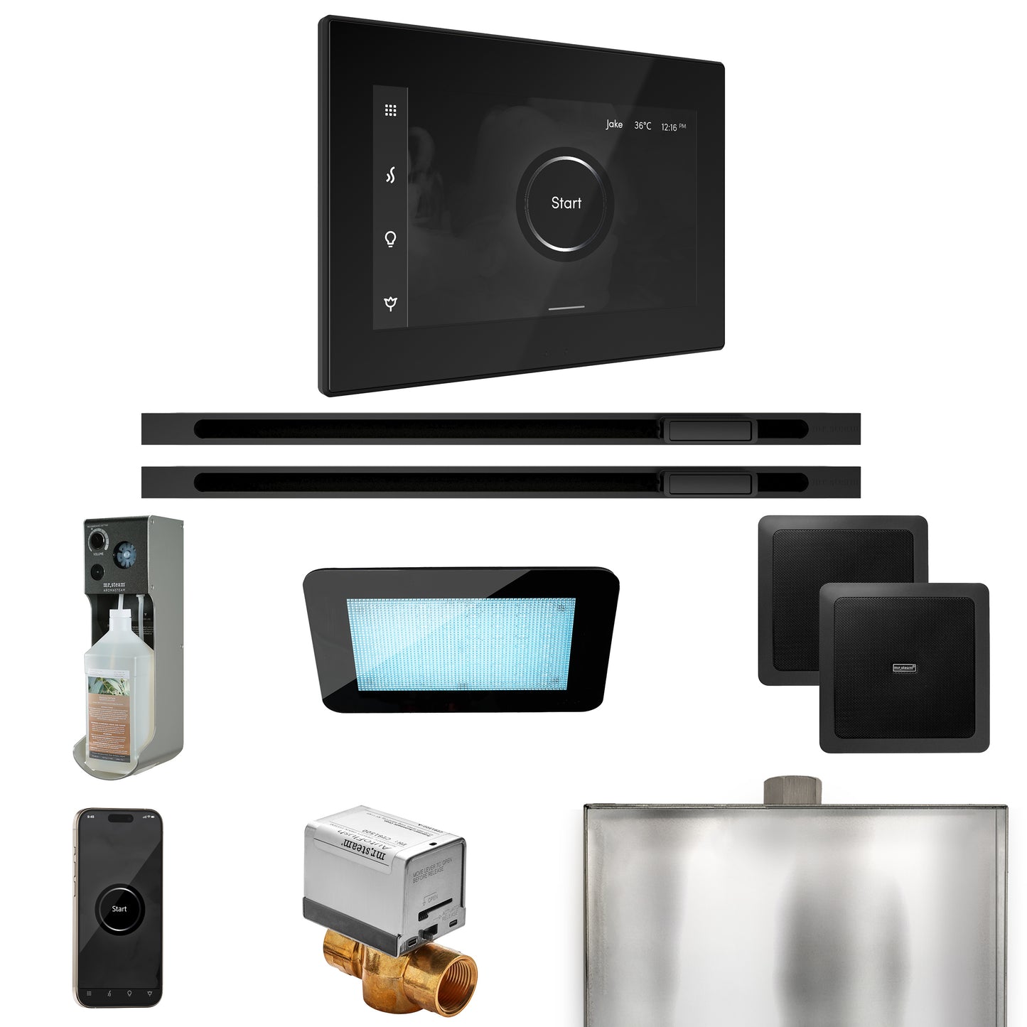 Mr. Steam XDRM2XL XDream Max Steam Shower Control Package with iSteamX Control and Linear Steamhead