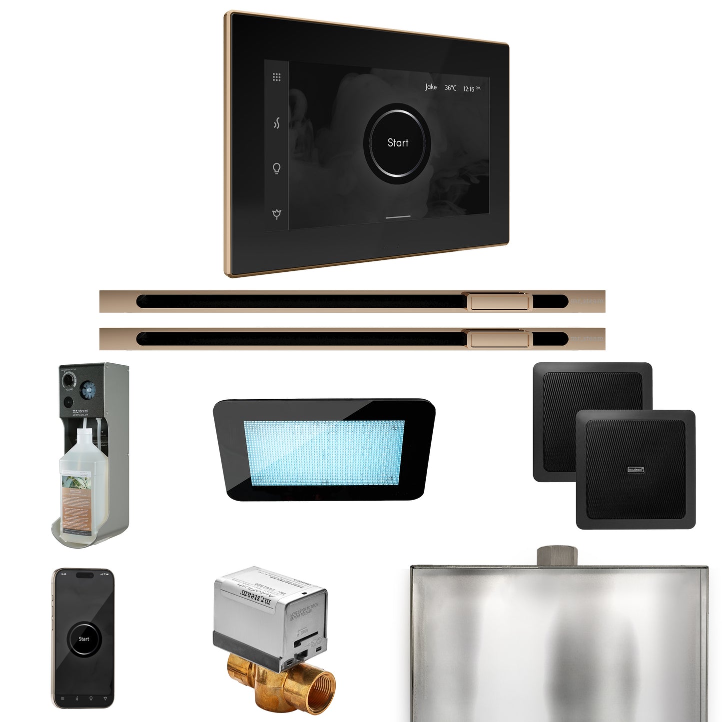 Mr. Steam XDRM2XL XDream Max Steam Shower Control Package with iSteamX Control and Linear Steamhead