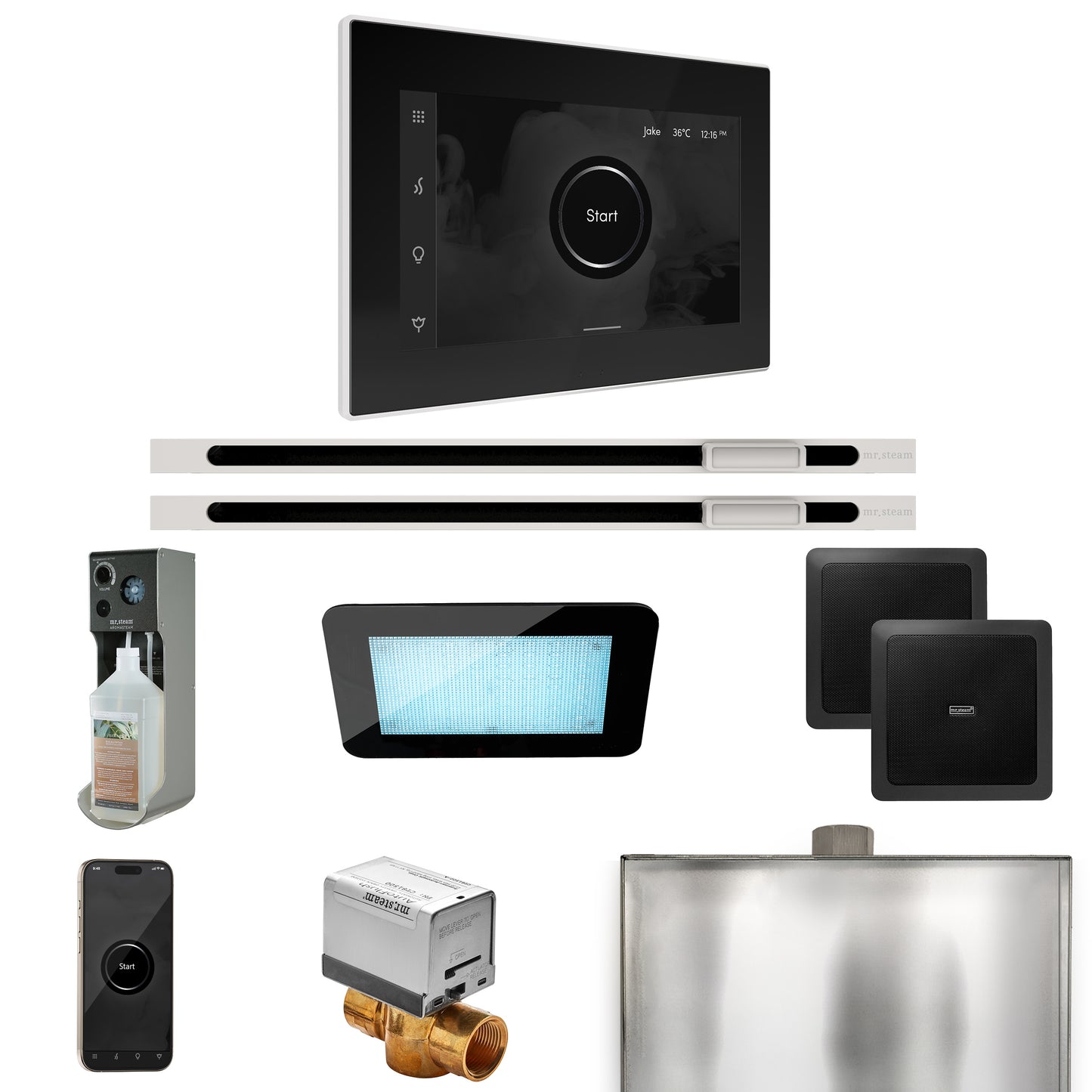 Mr. Steam XDRM2XL XDream Max Steam Shower Control Package with iSteamX Control and Linear Steamhead