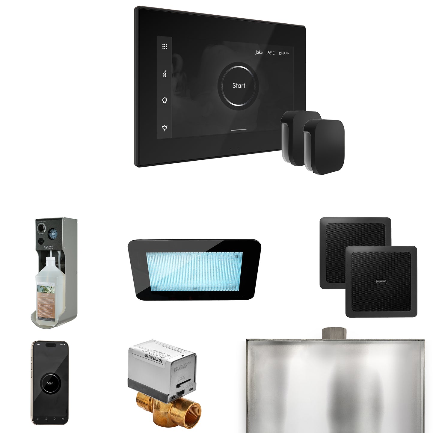 Mr. Steam XDRM2X XDream Max Steam Shower Control Package with iSteamX Control and Steamhead