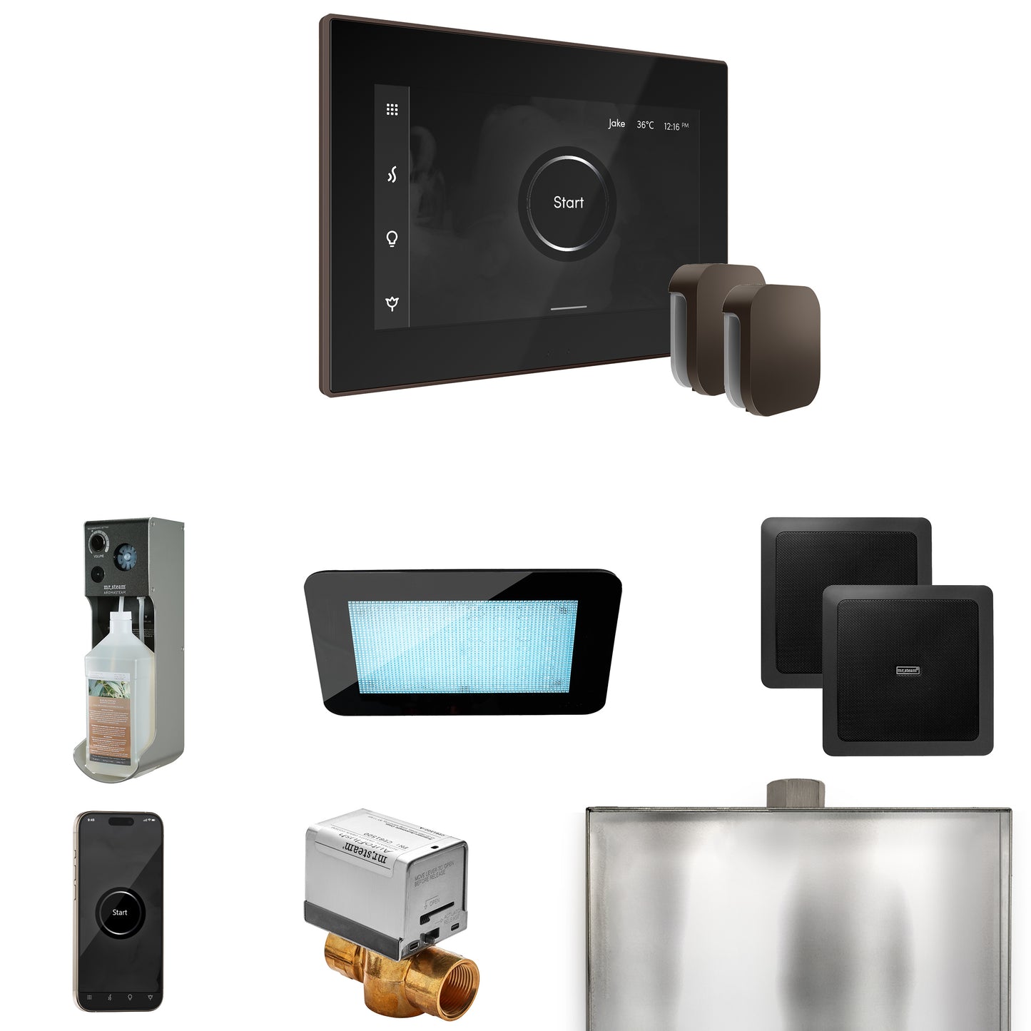 Mr. Steam XDRM2X XDream Max Steam Shower Control Package with iSteamX Control and Steamhead