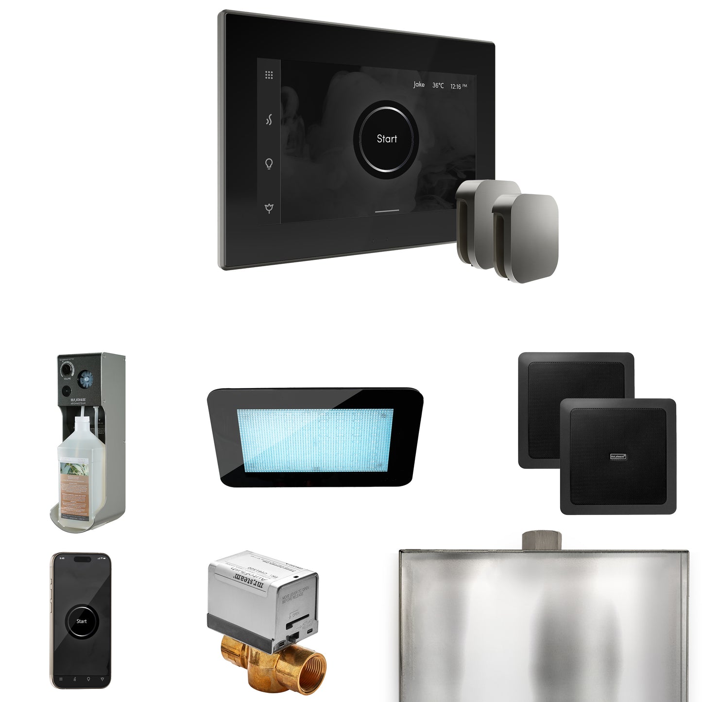 Mr. Steam XDRM2X XDream Max Steam Shower Control Package with iSteamX Control and Steamhead