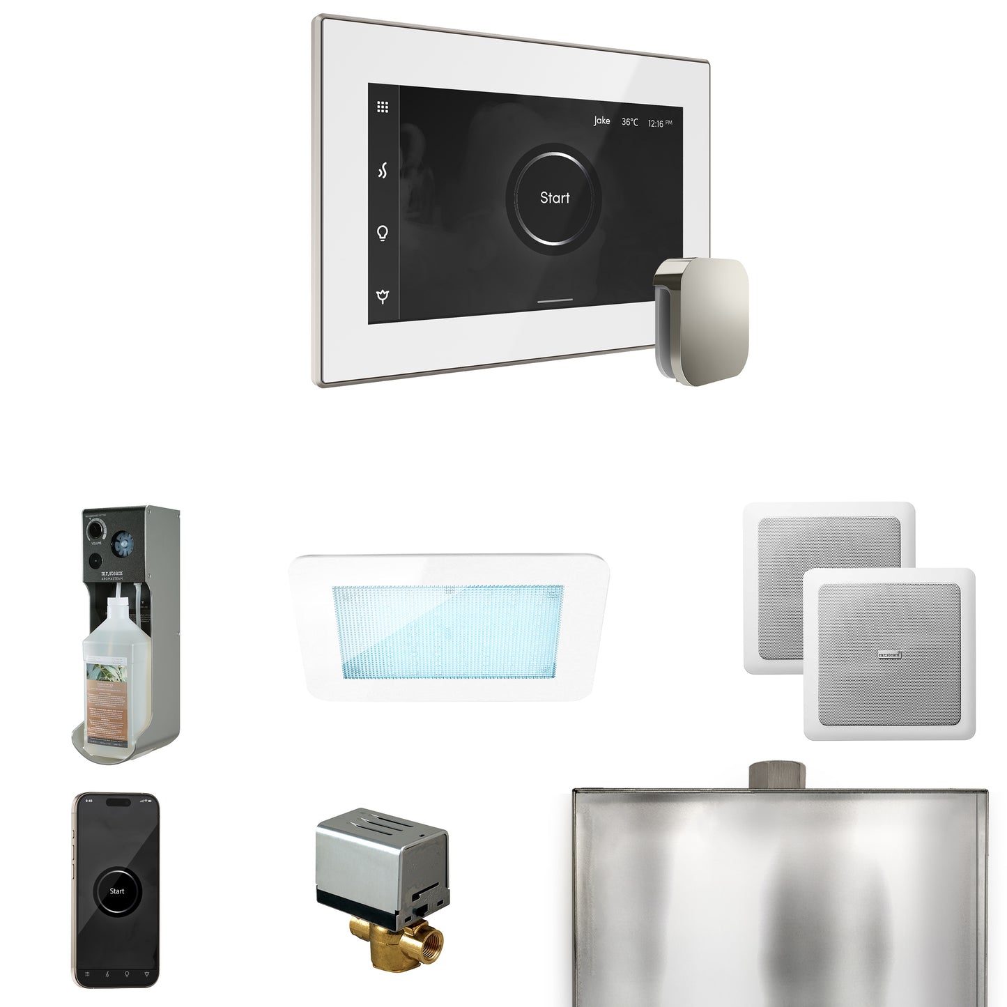Mr. Steam XDRM2 XDream Steam Shower Control Package with iSteamX Control and Steamhead