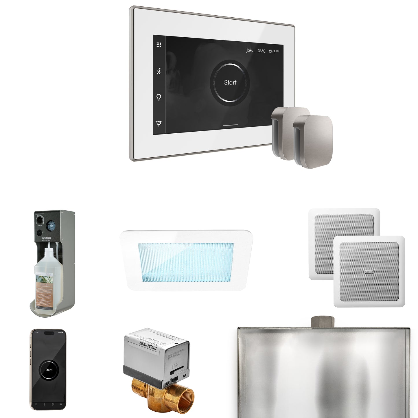 Mr. Steam XDRM2X XDream Max Steam Shower Control Package with iSteamX Control and Steamhead