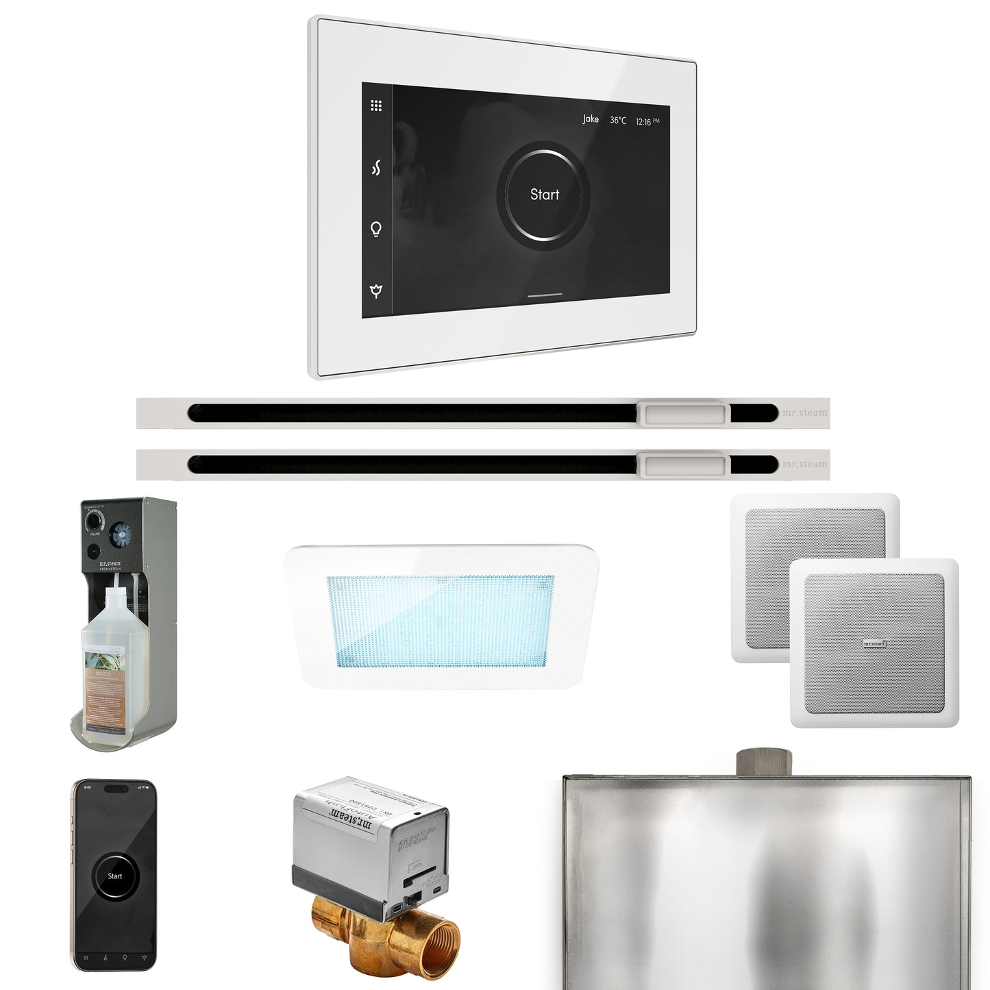 Mr. Steam XDRM2XL XDream Max Steam Shower Control Package with iSteamX Control and Linear Steamhead