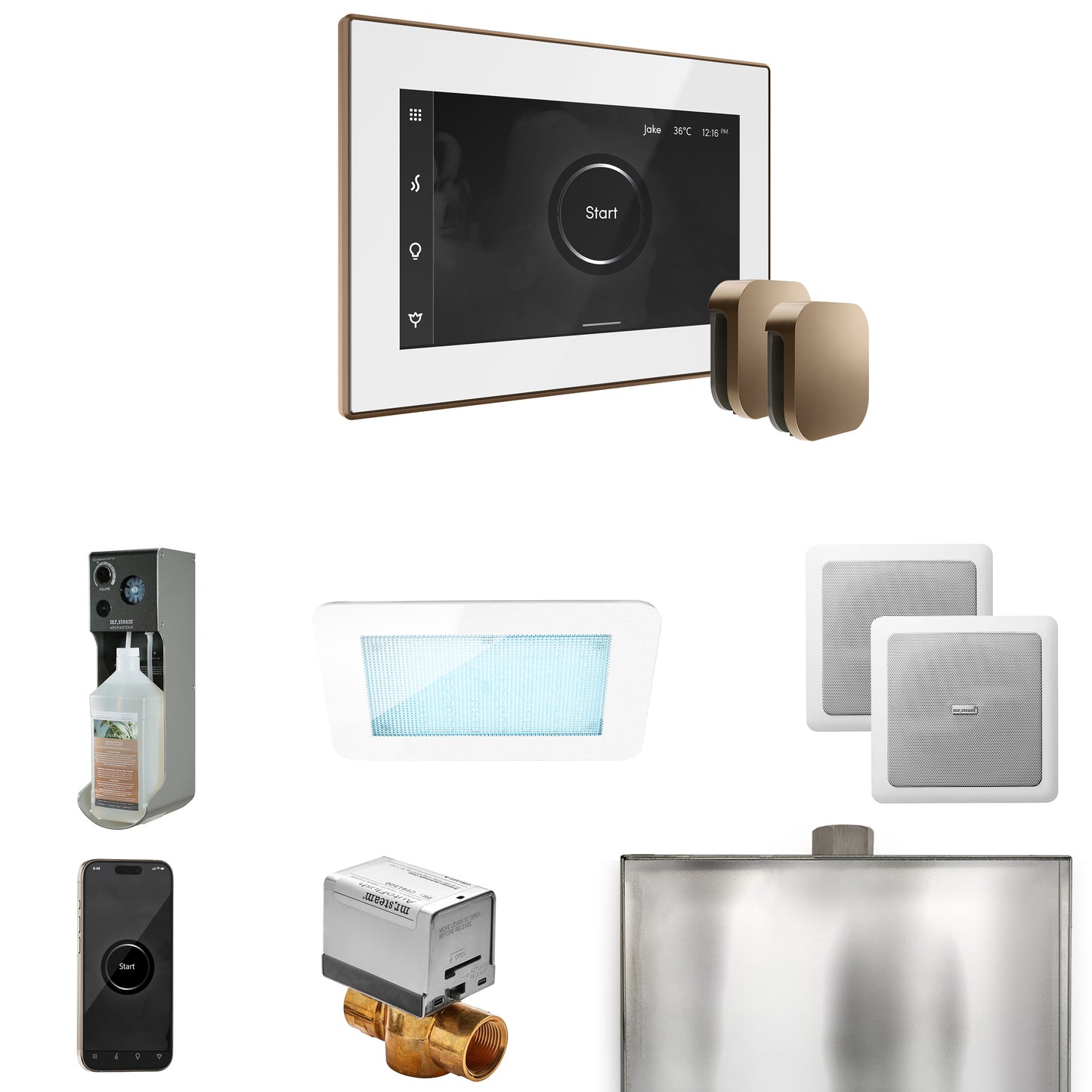Mr. Steam XDRM2X XDream Max Steam Shower Control Package with iSteamX Control and Steamhead