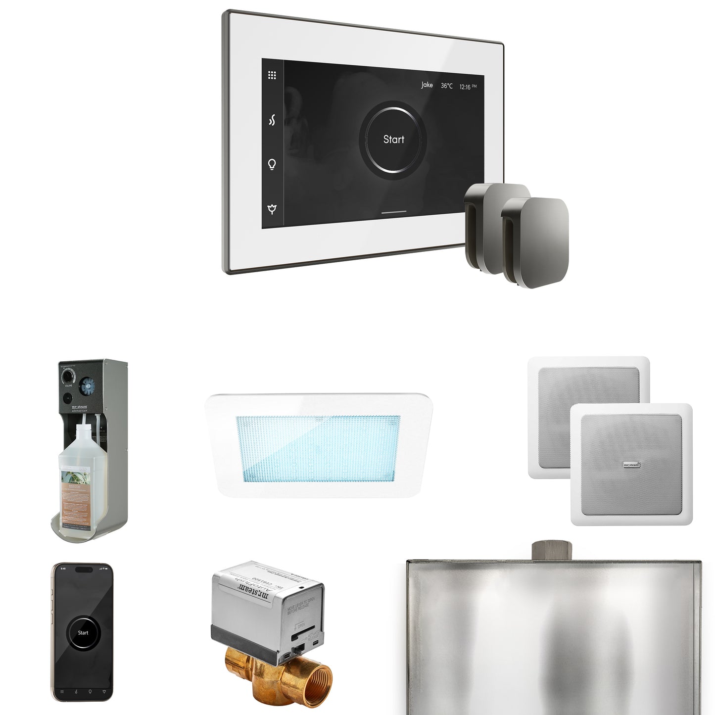 Mr. Steam XDRM2X XDream Max Steam Shower Control Package with iSteamX Control and Steamhead