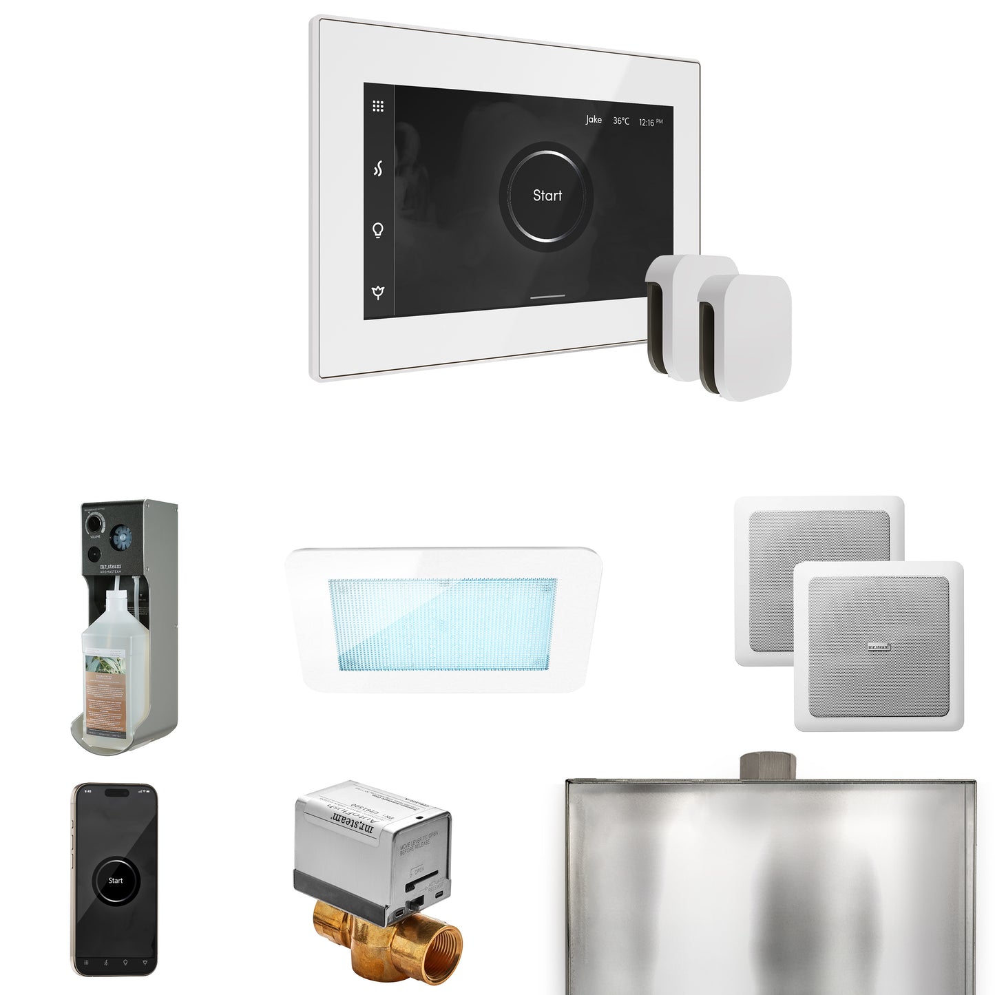 Mr. Steam XDRM2X XDream Max Steam Shower Control Package with iSteamX Control and Steamhead