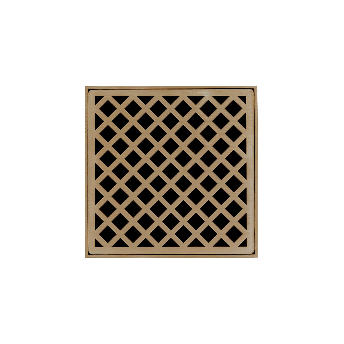 Infinity Drain XD 5-2A 5” x 5” XD 5 - Strainer - Criss-Cross Pattern & 2" Throat w/ABS Drain Body 2” Outlet