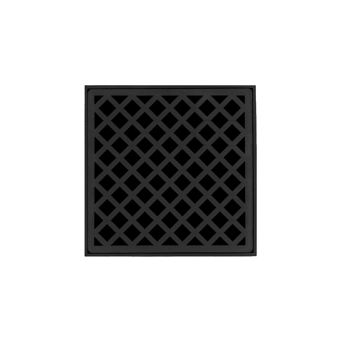 Infinity Drain XD 5-3P 5” x 5” XD 5 - Strainer - Criss-Cross Pattern & 4" Throat w/PVC Drain Body 3” Outlet