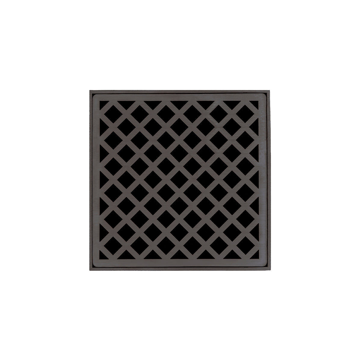 Infinity Drain XD 5-3P 5” x 5” XD 5 - Strainer - Criss-Cross Pattern & 4" Throat w/PVC Drain Body 3” Outlet