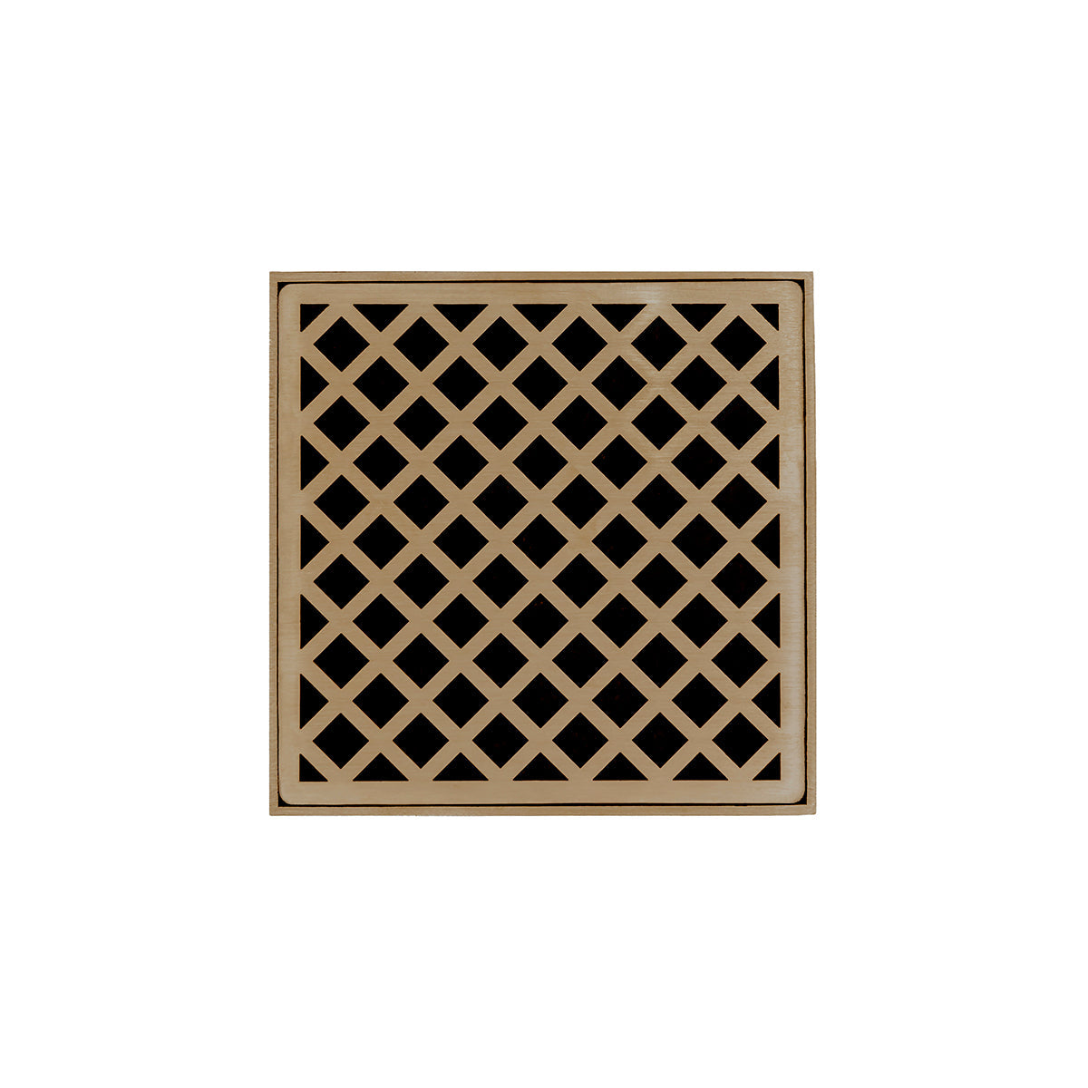 Infinity Drain XD 5-3P 5” x 5” XD 5 - Strainer - Criss-Cross Pattern & 4" Throat w/PVC Drain Body 3” Outlet