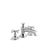 Kallista P24603-CR Bellis Deck-Mount Roman Tub Bath Faucet, Cross Handles - Parent
